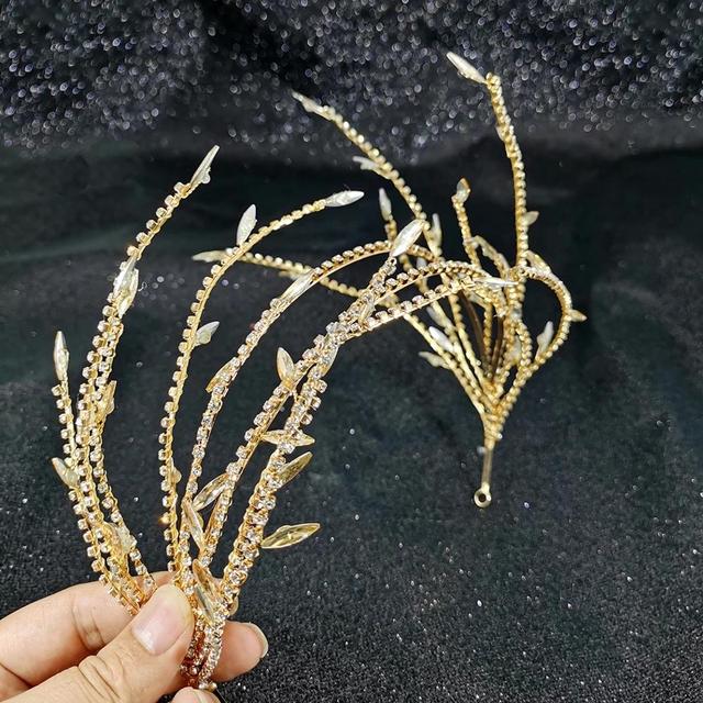 Black Stone Crystal Handmade Crown