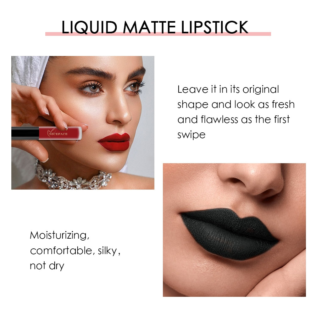 NICEFACE Nude Liquid Lipsticks Waterproof Velvet Matte