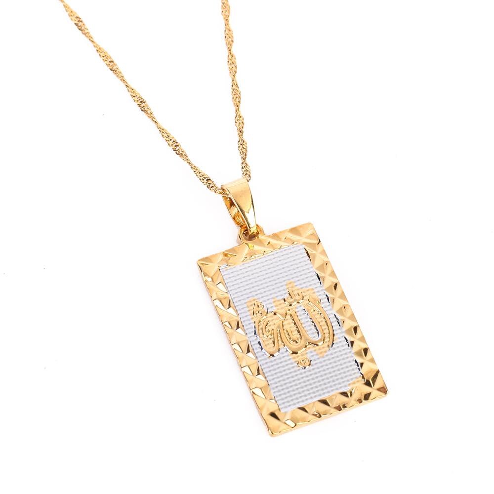 24K Gold Color Islamic Pendant Necklace
