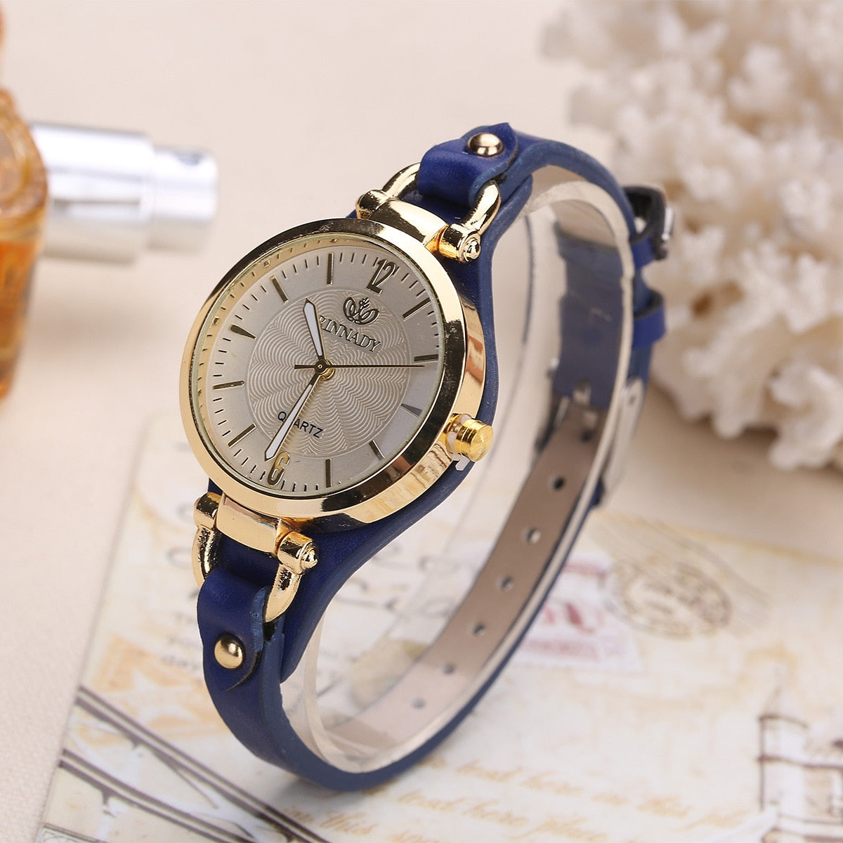 2023 Quartz  Leather Thin Strap Solid Color Fashion Women's Gift Watch