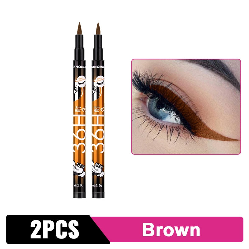 Black Liquid Eyeliner Waterproof Pencil 36H Long-Lasting
