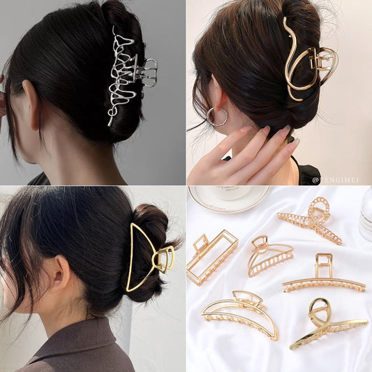 Korean Metal Geometric Hair Claw